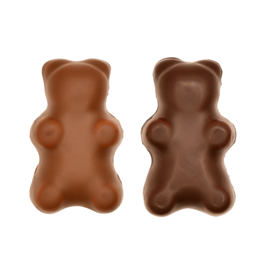 MALIN ! Nounours chocolat lait et noir "cabossés"