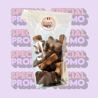 MALIN ! Nounours chocolat lait et noir "cabossés"