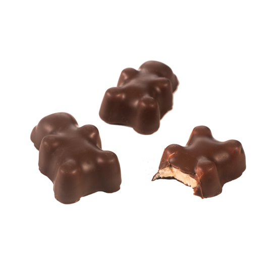 Nounours guimauve chocolat lait et noir (par 4)